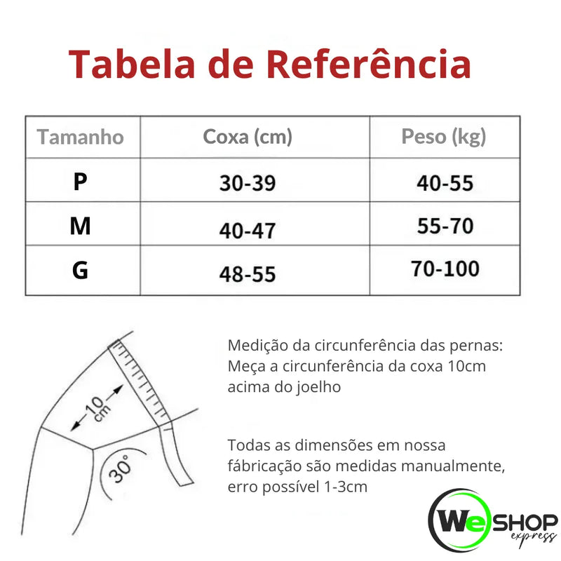 Joelheira de Compressão Ajustável com Velcro