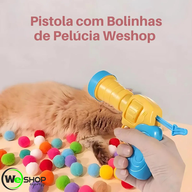 Brinquedo Interativo - Pistola de Bolinhas de Pelúcia Weshop